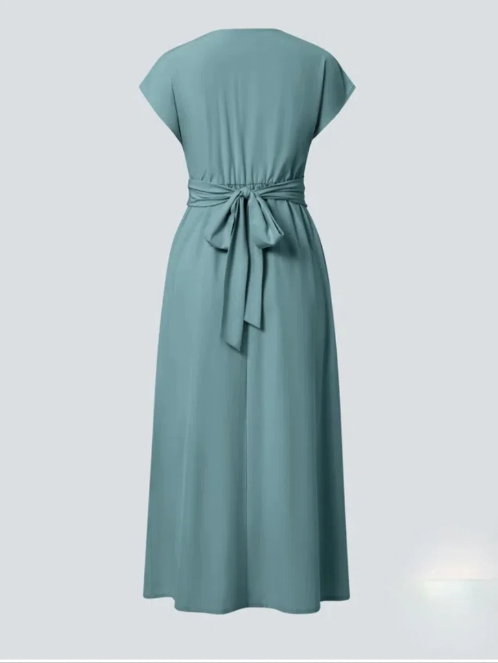 NWT Halara Breezeful Short Sleeve Pocket Quick Dry Tie Dress Stone Blue 2XL XXL - Picture 6 of 11